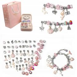 Nobo Kids Ékszer karkötő készítő szett Gyöngyök Charms Medálok Ajándék (CH-236747)