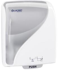 Lucart Kéztörlő adagoló, szenzoros, 381x301x222 mm, LUCART, "Identity Touch Free", fehér-áttetsző (UBC116) - tintasziget