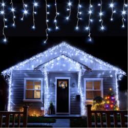 ProGarden 180 LED-es jégcsap kültéri-beltéri fényfüzér, hálózati adapteres IP44, hideg fehér, 6 méteres (AX8400230)