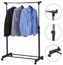 Sternhoff Gurulós fém ruhatartó állvány, 78-130 cm (SDH169)