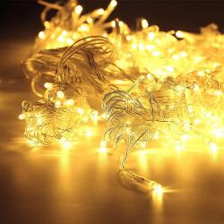 ProGarden 192 LED-es elemes fényfüzér, átlátszó vezetékkel, időzíthető 6/18 órás, 8 féle fényjátékkal meleg fehér, 14 m (AX9810460)