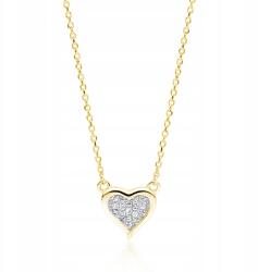 Sentiell Ezüst nyaklánc pr. 925 szív cirkónia aranyozott (Z1767NGR)