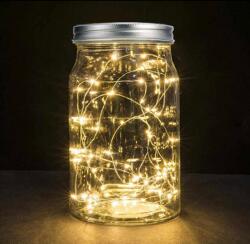 ProGarden Vízálló 20 micro LED-es elemes időzíthető, palack dekor fényfüzér, tündérfény, meleg fehér, 1 m (AX9731800)