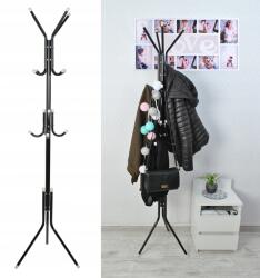 Home and Mode Stabil erős Fém Praktikus mobil ruhafogas, 175 cm magas, 32 mm, csővastagság, fekete (C80652310)