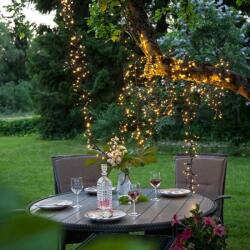 ProGarden 192 LED-es kültéri-beltéri elemes fényfüzér, időzíthető 6/18 órás, 8 féle fényjátékkal meleg fehér, 14 m (AX9810160)