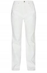 Prettylittlething Fehér Farmer Nadrág Pamut Cipzáras Zsebekkel Prettylittlething 40