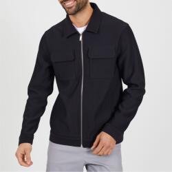 Brave Soul Яке Brave Soul Mens Black Ribbed Collared Jacket with Chest Pockets - Black