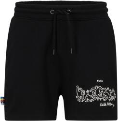 Boss Поларени къси панталони Boss Women's Haring Relaxed Fit Fleece Jogger Shorts - Black