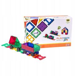 Playmags Mágneses építőkockák 3D vonat Playmags 153 szett 50 darabos (.)