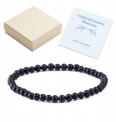  Női karkötő természetes kőből 4mm Kék Napkő (TEL00021)