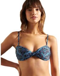 Superdry Boho Twist Bandeau bikini top - Blue (Paisley Block Print Navy)