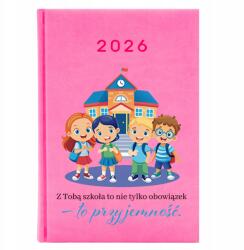 FunnyCase Naptár Rózsaszín A5 2026 Pedagógusnapi Ajándék Iskola Öröm (Kalendarz Różowy Szkoła To Przyjemność)