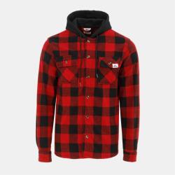 Lonsdale Яке Lonsdale Men's Hooded Long Sleeve Sherpa Jacket - Red/Black