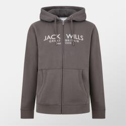 Jack Wills Мъжки суичър Jack Wills Pinebrook Graphic Zip Hoodie Mens - Slate