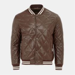 Firetrap Яке Firetrap Men's Faux Leather Button Long Sleeve Quilted Jacket - Coffee