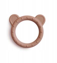 Mushie szilikon rágóka Macska Natúr (Mushie-BEAR)