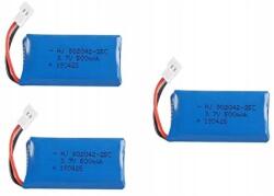 Yunique 3 db-os LiPo 3, 7 V 500 mAh újratölthető akkumulátor készlet Hubsan X4, Jxd 385 Drónokhoz