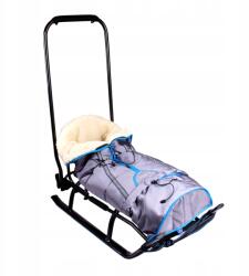 Skyline Alumínium szánkó háttámlával toló gyerek hálózsák Led Ajándék tél (SD0001)