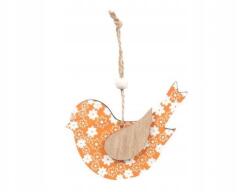 MFP Fa Madár Dekoráció Medállal Narancssárga 17X10CM Mfp 2db (8595138531707)