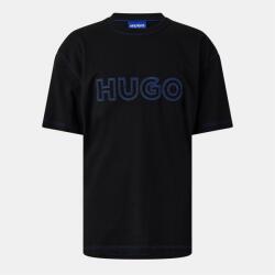 Hugo Тениска Hugo Men's Nitlogo Blue Cotton T-Shirt - Black 001