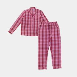 Linea Пижама Linea Women's Star Cotton Long Sleeve Pyjama Set - Pink Check