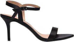 Linea Сандали Linea Strap Mid Heeled Sandals - Black Satin
