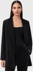 AllSaints bársony kabát fekete, sima, egysoros gombolású, W064QD - fekete 38