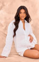 Prettylittlething Fehér Kismama Blúz Klasszikus Hosszú Ujjú Ing Prettylittlething 42