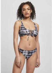 Urban Classics Lace Up Tie Dye bikini - Black (Black / White)