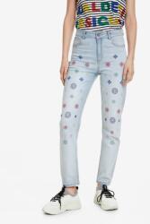 Desigual Mom Jeans, hímzett, Size 28, kék, pamut (329854)