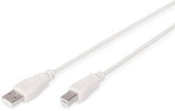ASSMANN AK-300105-018-E USB kábel USB 2.0 1, 8 M USB A USB B 0, 48 Gbit/s Bézs (AK-300105-018-E)