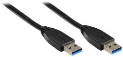 Alcasa USB A - USB A 3m M/M USB 3.2 Gen 1 (3.1 Gen 1) Fekete (2712-S03)