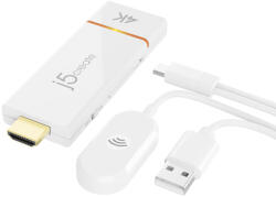 j5create JVAW76 vezeték nélküli képtovábbító adapter (JVAW76-N)