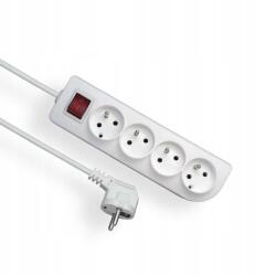 Elgotech Hosszabbító kábel 4 aljzattal fehér 2mb Omy 3x1 PSN-402W (PSN-402W)