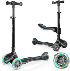 Nukido Flippo háromkerekű roller gyerekeknek egyensúlyozó üléssel - fekete (765801)