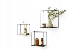 Lifa-Living fali polc szett, fekete, 32×12cm, fém (8719743323988)