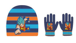 Dragon Ball Saiyan Blue gyerek sapka + kesztyű szett