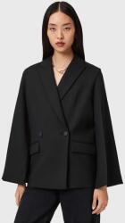 AllSaints zakó fekete, sima, kétsoros gombolású, W050QD - fekete 38