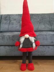  Piros törpe lány mozgó, 90 cm-es (Świąteczny skrzat figurka Mikołaj 36 cm)