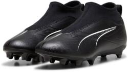 PUMA Юношески футболни бутонки Puma Kids Ultra Match+ Laceless Junior Firm Ground Football Boot - Black/White