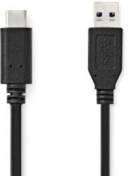 Nedis CCGL61650BK10 USB kábel USB 3.2 Gen 2 (3.1 Gen 2) 1 M USB A USB C 10 Gbit/s 60 W Fekete (CCGL61650BK10)
