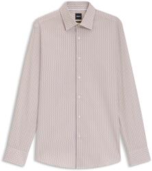 HUGO BOSS Men's HBB HankKent Patterned Long-Sleeve Shirt - Med Beige 260