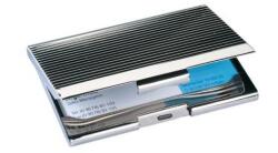 Sigel Névjegytartó tárca, fém, 20 db-os, SIGEL, ezüst - officeland