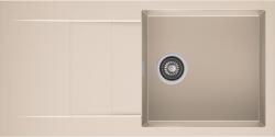 AXIS KITCHEN CASCADA 100 gránit mosogató, szifonnal, bézs, beépíthető (AX-1802)