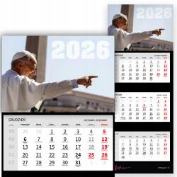  Háromrészes Falinaptár 2026 Horizont Leon XIV Vallási Minták (Kalendarz Ścienny 2026 HORYZONT LEON XIV)