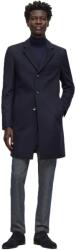 Boss Men's Hyde Tailored Fit Long Formal Coat - Blue
