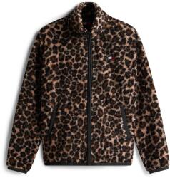 Tommy Hilfiger Women's 1/4 Zip Teddy Fleece - Leopard Aop