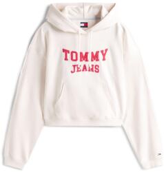 Tommy Hilfiger Суичър Tommy Jeans Women's TJ Varsity Over-the-Head Hoodie - Ancient White