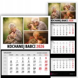  Falinaptár 2026 Háromrészes Szeretett Nagymama Nagymama Ajándék Minták (Kalendarz Ścienny KOCHANEJ BABCI)