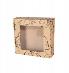 Ajándékdoboz Karton Ablak Virág 20X20X5